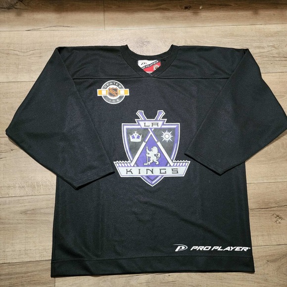 Pro Player Other - Vintage LA Kings NHL Center Ice Hockey Jersey Pro‎ Player Black Mens Large